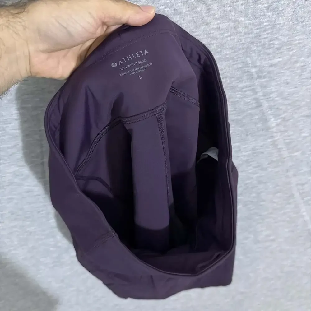 Athleta Women's Size Small Purple Nylon Run With It Skort